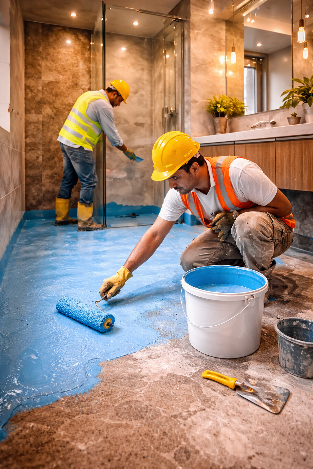 Waterproofing and renovation work by Bhartik Interiors